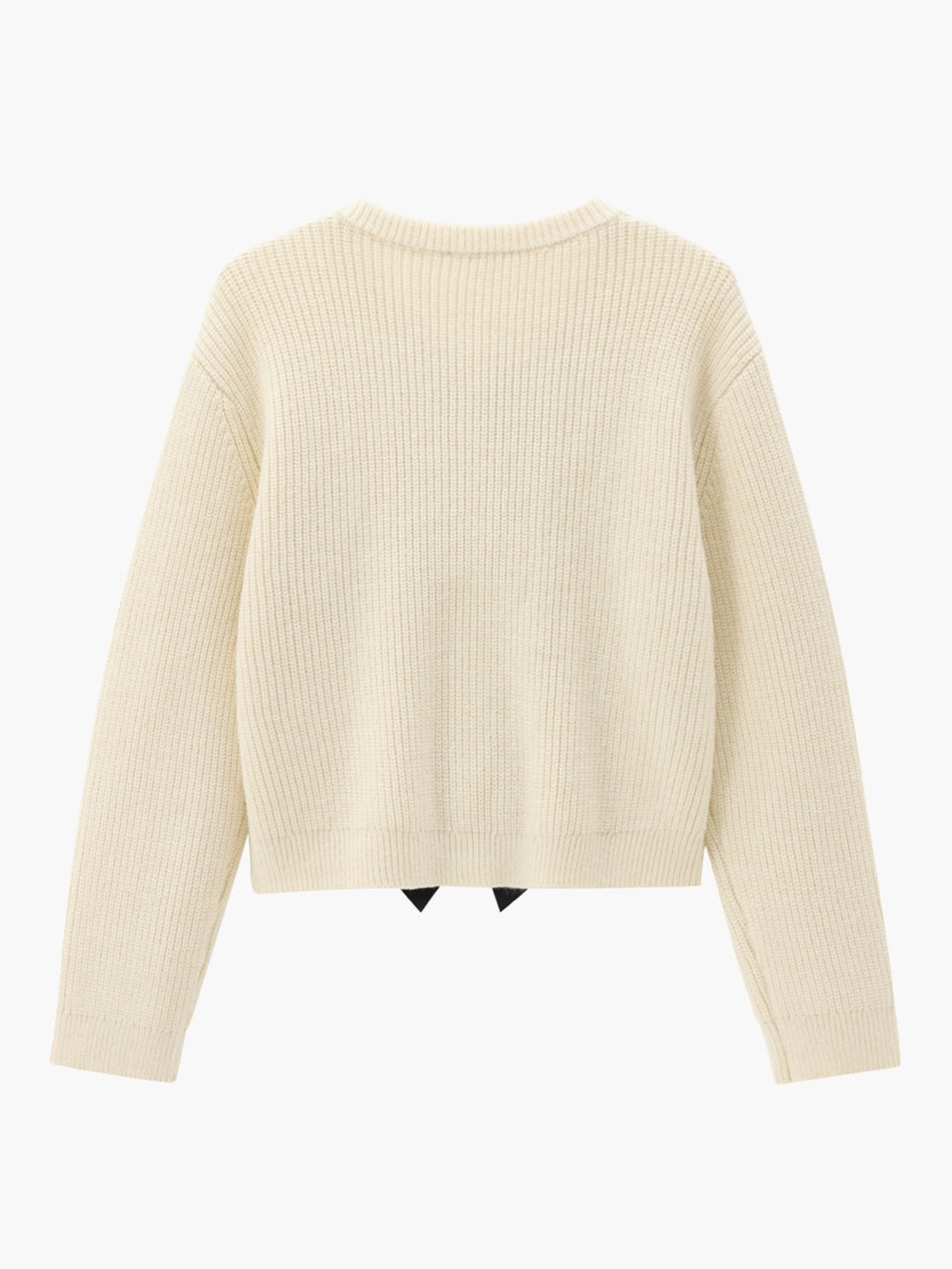 Commense Women’s Bow Ribbed Sweater - Picture 2 of 6